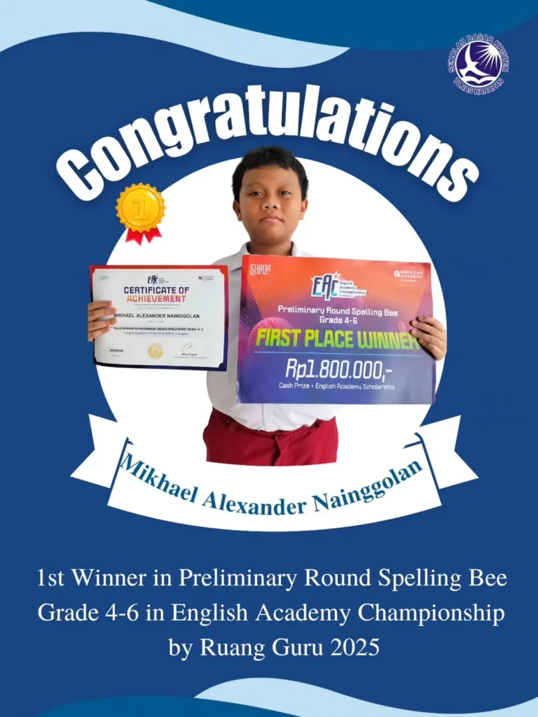 Congratulations to the students of Sekolah Dasar Kristen Tunas Harapan for your wonderful achie